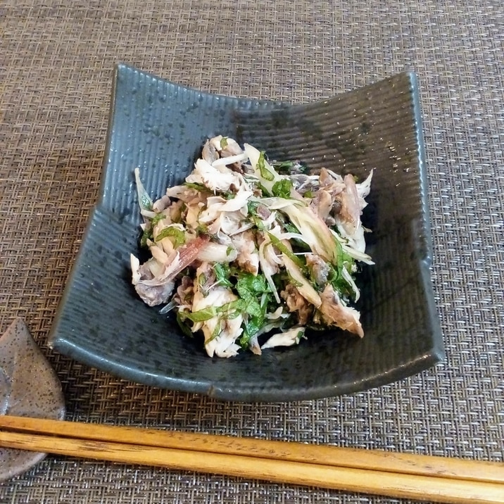 ♪ほぐし焼き鯖の薬味和え♪